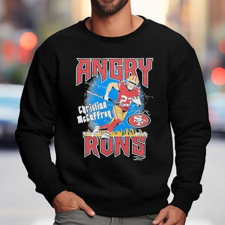Angry Runs San Francisco 49ers Christian Mccaffrey Good Morning Football Nfl Network Shirt Angry Runs San Francisco 49ers Christian Mccaffrey Good Morning Football Nfl Network Shirt