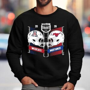 Arizona Wildcats Vs Smu Mustangs 2026 Trust Will Holiday Bowl Head To Head Helmet Shirt 3 Arizona Wildcats Vs Smu Mustangs Trust Will Holiday Bowl Head To Head Helme Sweatshirt
