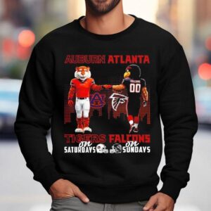 Auburn Tigers On Saturdays X Atlanta Falcons On Sundays Mascot Shirt 3 Auburn Tigers On Saturdays X Atlanta Falcons On Sundays Masco Sweatshirt
