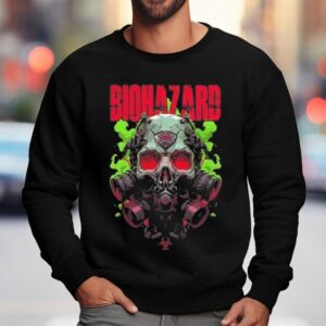 Biohazard Gas Mask Graphic Sweatshirt