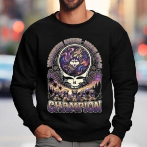 Bucked Up La Bowl Hosted By Gronk Ncaa College Football Season Washington Huskies X Grateful Dead Skull Logo Champion Celebration Winner Sweatshirt