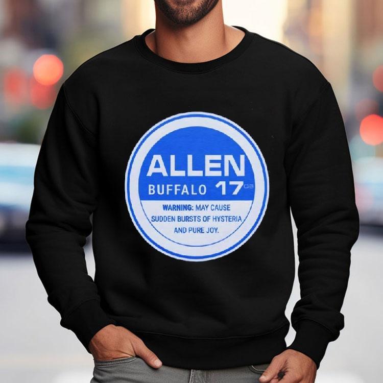 Buffalo Bills Allen 17 Hysteria And Pure Joy Shirt Buffalo Bills Allen 17 Hysteria And Pure Joy Shirt