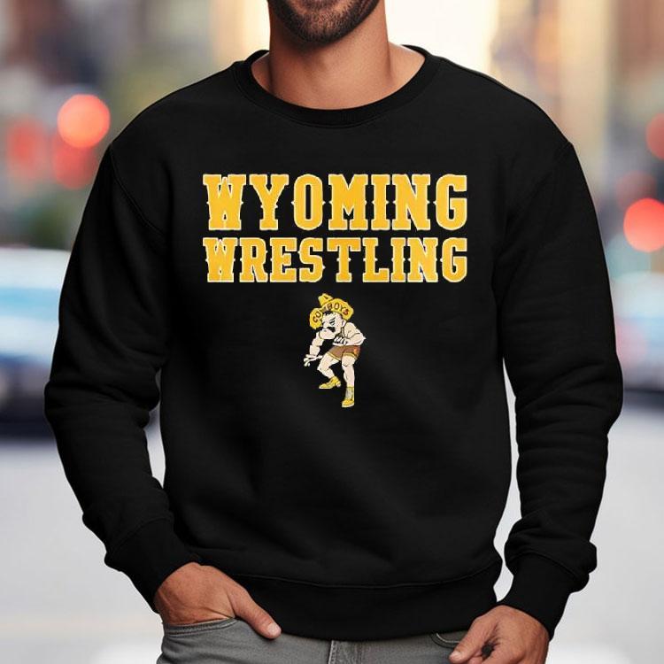 Champion Brown Wyoming Cowboys Wrestling Icon Logo Shirt Champion Brown Wyoming Cowboys Wrestling Icon Logo Shirt