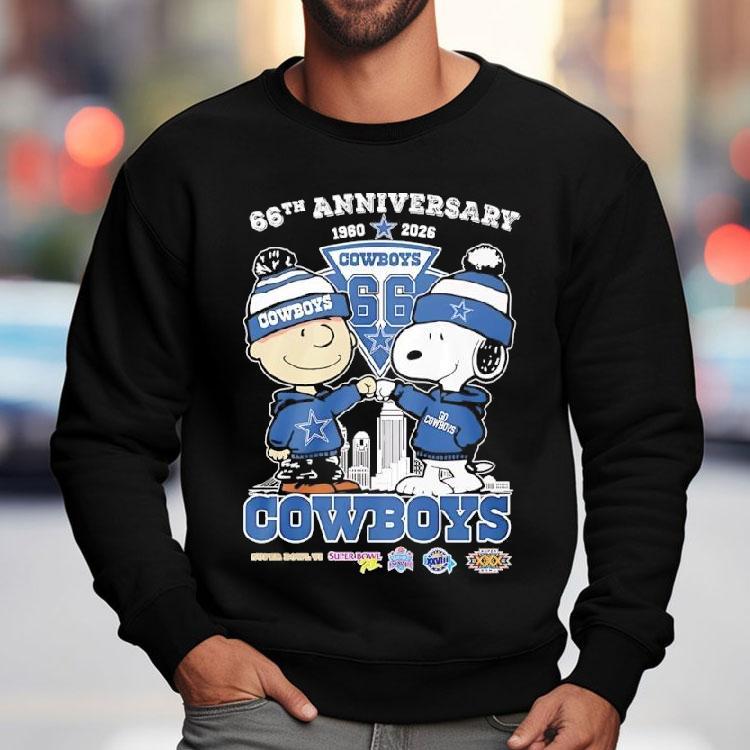 Charlie Brown And Snoopy Dallas Cowboys 66th Anniversary Shirt Charlie Brown And Snoopy Dallas Cowboys 66th Anniversary Shirt