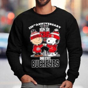 Charlie Brown And Snoopy Ohio State Buckeyes 136th Anniversary Shirt 3 Charlie Brown And Snoopy Ohio State Buckeyes Th Anniversary Sweatshirt