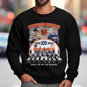 Chicago Bears 105 Seasons Thank You For The Memories 1920-2025 Signatures Shirt 3 Chicago Bears Seasons Thank You For The Memories Signatures Sweatshirt