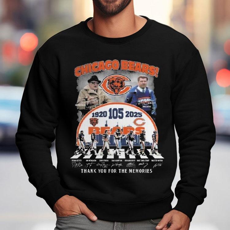 Chicago Bears 105 Seasons Thank You For The Memories 1920-2025 Signatures Shirt Chicago Bears 105 Seasons Thank You For The Memories 1920-2025 Signatures Shirt