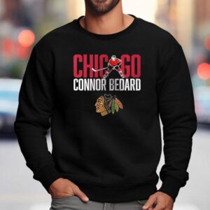 Chicago Blackhawks Connor Bedard Forever 98 Name And Number Pose Signature Shirt 3 Chicago Blackhawks Connor Bedard Forever Name And Number Pose Signature Sweatshirt