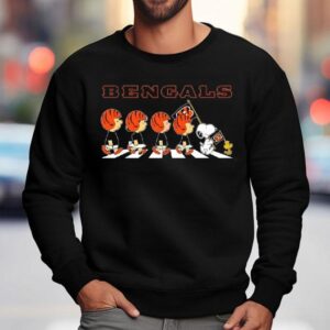 Cincinnati Bengals X Peanuts Snoopy Abbey Road Shirt 3 Cincinnati Bengals X Peanuts Snoopy Abbey Road Sweatshirt
