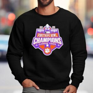 Clemson Tigers Pinstripe Bowl Champions Logo Sweatshirt