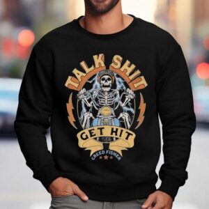 Creed Fisher Talk Shit Get Hit Skull Skeleton Motor Sweatshirt