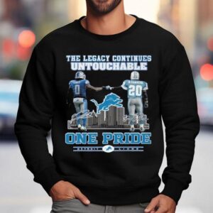 Detroit Lions One Pride The Legacy Continues Untouchable 2025 Signatures Shirt 3 Detroit Lions One Pride The Legacy Continues Untouchable Signatures Sweatshirt
