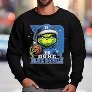 Duke Blue Devils 2025 Grinch Merry Touchdown Christmas Shirt 3 Duke Blue Devils Grinch Merry Touchdown Christmas Sweatshirt