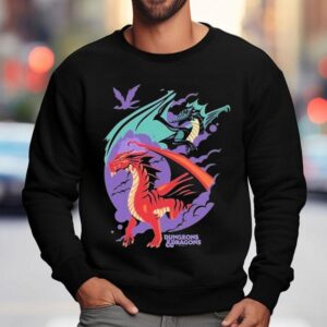 Dungeons Dragons Red And Green Dragons Sweatshirt