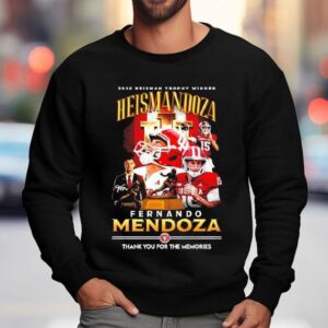 Fernando Mendoza Indiana Hoosiers Football Heisman Trophy Winner Thank You For The Memories Sweatshirt