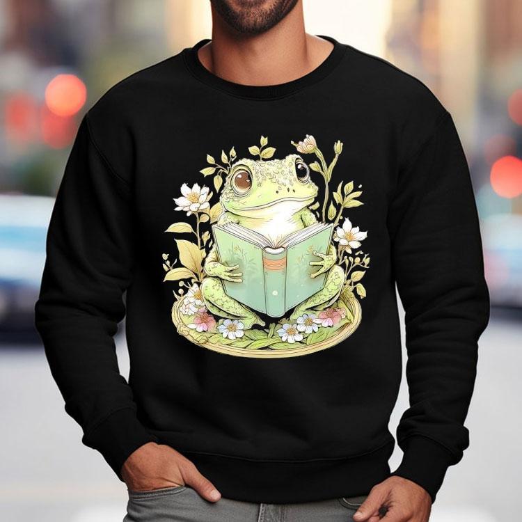Frog Reading Book Fireflies In December Shirt Frog Reading Book Fireflies In December Shirt