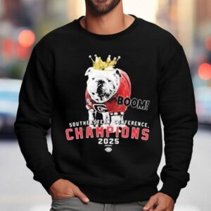 Georgia Bulldogs Boom 2025 Sec Championship Uga The King Mascot Shirt 3 Georgia Bulldogs Boom Sec Championship Uga The King Masco Sweatshirt