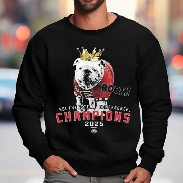 Georgia Bulldogs Boom 2025 Sec Championship Uga The King Shirt Georgia Bulldogs Boom 2025 Sec Championship Uga The King Shirt