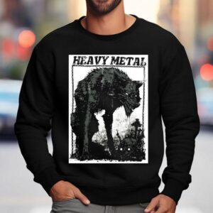 Heavy Metal Snarling Wolf And Skull Sweatshirt
