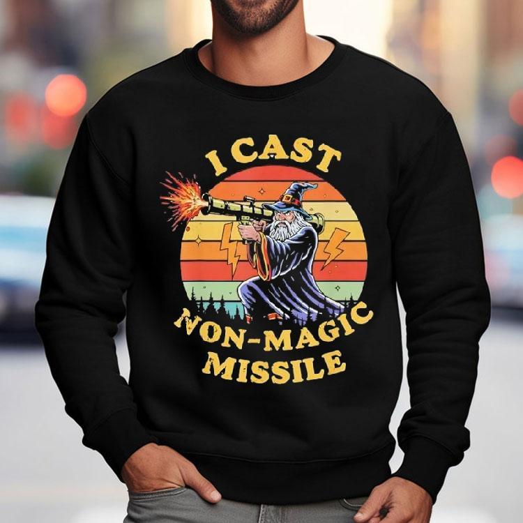I Cast Non Magic Missile Sunset Vintage Shirt I Cast Non Magic Missile Sunset Vintage Shirt