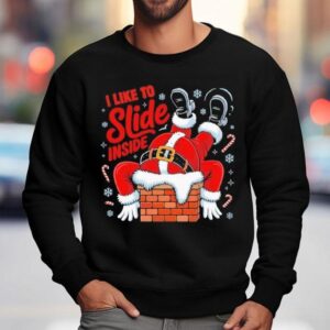 I Like To Slide Inside Santa Humor Christmas Sweatshirt
