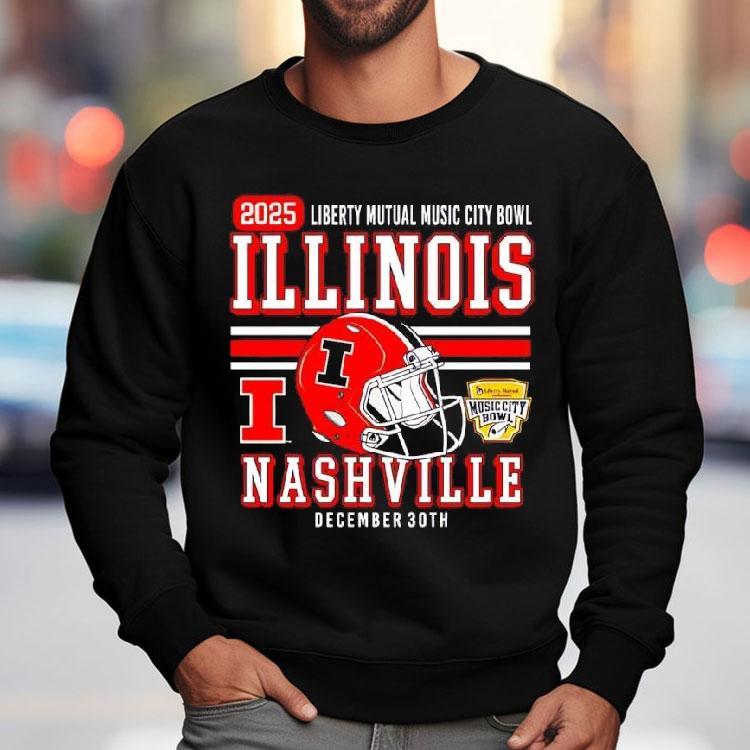 Illinois Football 2025 Liberty Mutual Music City Bowl Dec 30th Shirt Illinois Football 2025 Liberty Mutual Music City Bowl Dec 30th Shirt