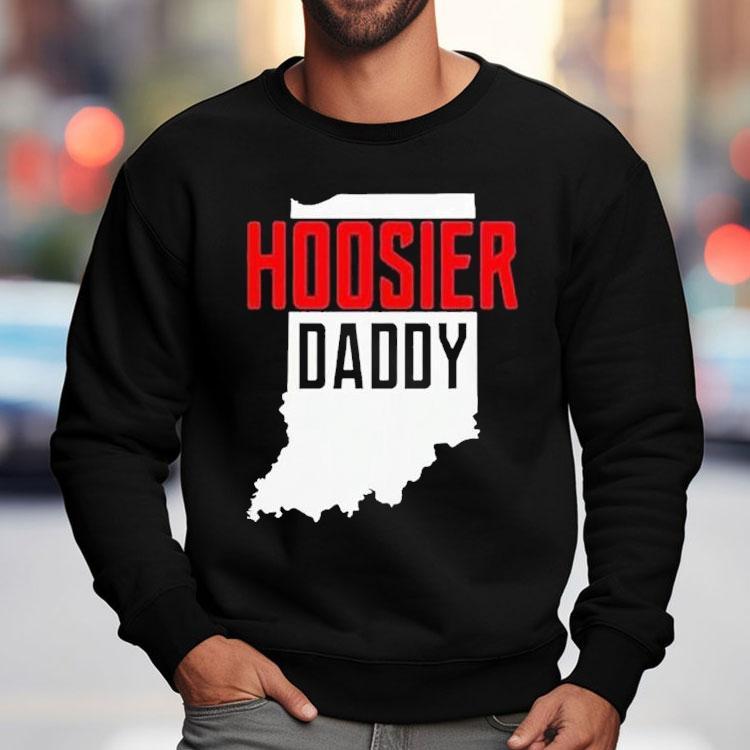 Indiana Hoosiers Hoosier Daddy State Map Shirt Indiana Hoosiers Hoosier Daddy State Map Shirt
