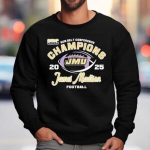 James Madison Dukes Football Sun Belt Conference Champions 2025 Shirt 3 James Madison Dukes Football Sun Belt Conference Champions Sweatshirt