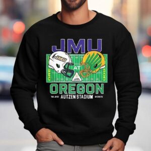 James Madison Dukes Vs Oregon Ducks Ncaa Cfp Autzen Field Helme Sweatshirt
