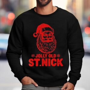 Jolly Old St Nick Santa Claus Vintage Christmas Sweatshirt