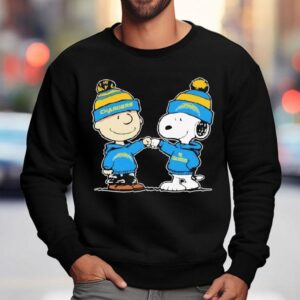 Los Angeles Chargers Snoopy And Charlie Brown Best Friends Sweatshirt