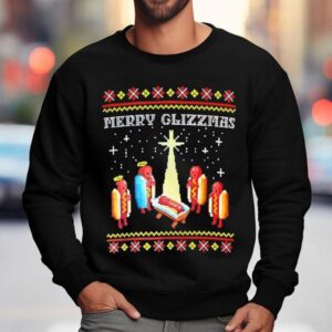 Merry Glizzmas Christmas Hotdog Sweatshirt