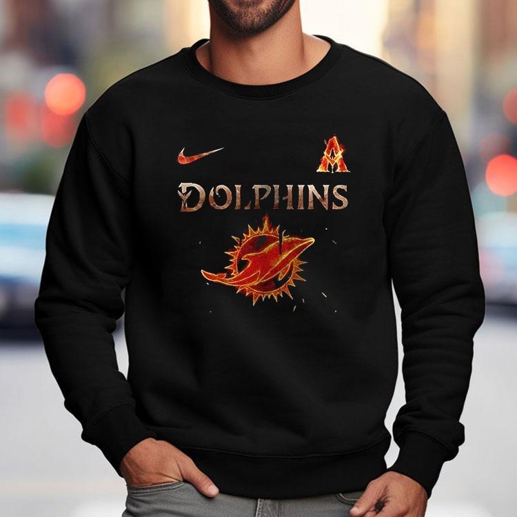 Miami Dolphins X Avatar Fire And Ash Logo Shirt Miami Dolphins X Avatar Fire And Ash Logo Shirt
