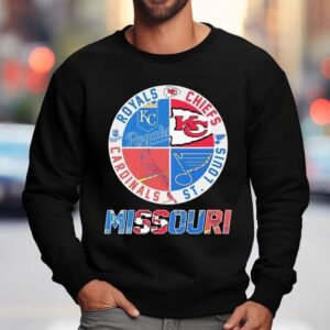 Missouri Kansas City Chiefs Kansas City Royals And St Louis Cardinals St Louis Blues Sweatshirt