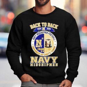 Navy Midshipmen Football Commander In Chief S Trophy Back To Back Sweatshirt