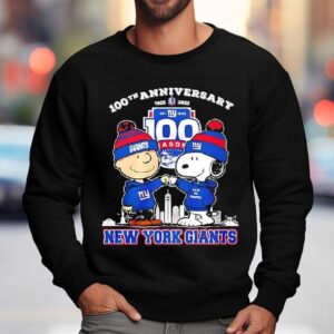New York Giants 100th Anniversary 1925 2025 Peanuts Characters Shirt 3 New York Giants Th Anniversary Peanuts Characters Sweatshirt