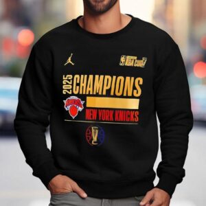 New York Knicks Nba Cup Champions Locker Room Sweatshirt