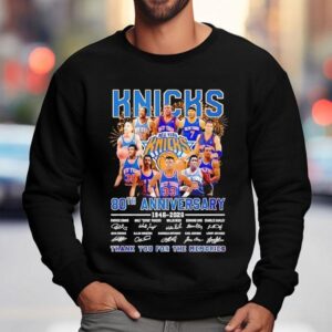 New York Knicks 80th Anniversary 1946 2026 Player Signatures Thank You Shirt 3 New York Knicks Th Anniversary Player Signatures Thank You Sweatshirt