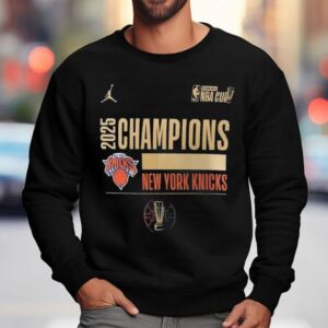 New York Knicks Jordan Brand 2025 Nba Cup Champions Locker Room Shirt 3 New York Knicks Jordan Brand Nba Cup Champions Locker Room Sweatshirt