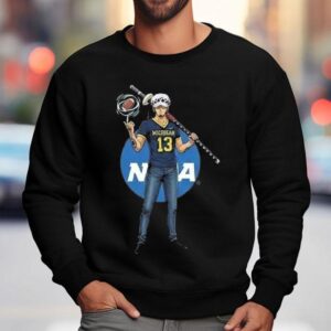One Piece X Michigan Wolverines Trafalgar D. Water Law Ncaa College Football Playoff Bowl Season 2025-26 Shirt 3 One Piece X Michigan Wolverines Trafalgar D Water Law Ncaa College Football Playoff Bowl Season Sweatshirt