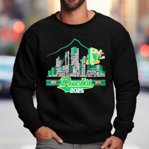 Oregon Ducks Football Players Name Skyline City Sweatshirt
