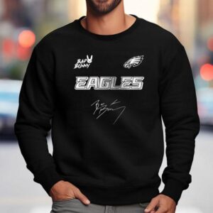 Philadelphia Eagles X Bad Bunny Signs Art Signature Sweatshirt