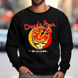 Pizza Skull Grateful Dead S Vs Dave S Pizza Logo Sweatshirt