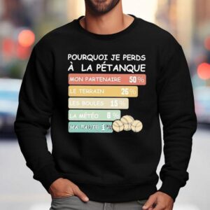 Pourquoi Je Perds A La Petanque Sweatshirt