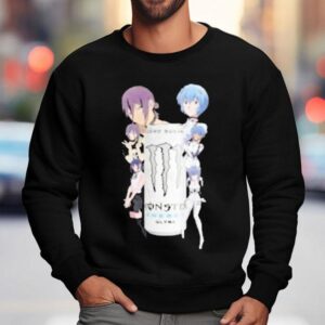Reze And Ayanami Rei Monster Energy Sweatshirt
