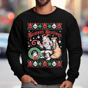 Seasons Beatings Krampus Ugly Christmas Sweatshirt