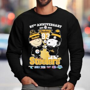 Snoopy And Charlie Brown Pittsburgh Slers Rd Anniversary Thank You Sweatshirt