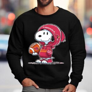 Snoopy Wears Arizona Cardinals Football Shirt 3 Snoopy Wears Arizona Cardinals Football Sweatshirt
