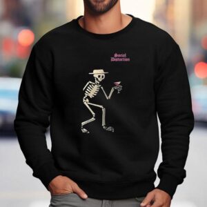 Social Distortion European Tour Skeleton Dates Schedule Sweatshirt