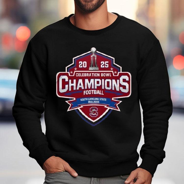South Carolina State Bulldogs Celebration Bowl Champions 2025 Trophy Shirt South Carolina State Bulldogs Celebration Bowl Champions 2025 Trophy Shirt